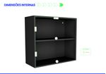 Armário de Cozinha Aéreo Preto Multiúso Itatiaia Smart - 2 Portas